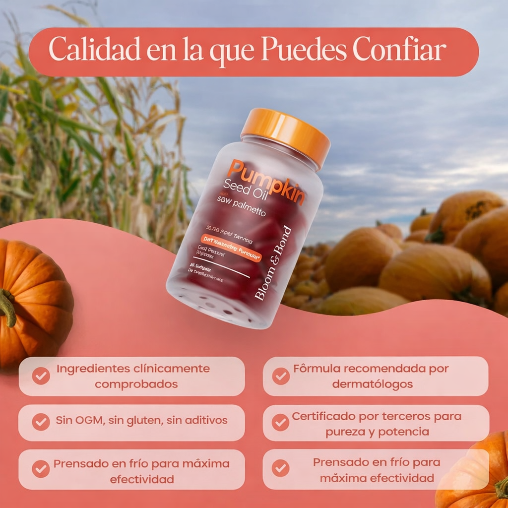 Cápsulas blandas de aceite de calabaza